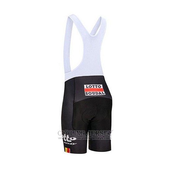 2018 Cycling Jersey Lotto Soudal Black Yellow Red Short Sleeve and Bib Short